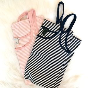 Set of 3 J Crew Cami Shirts in Pink and Black